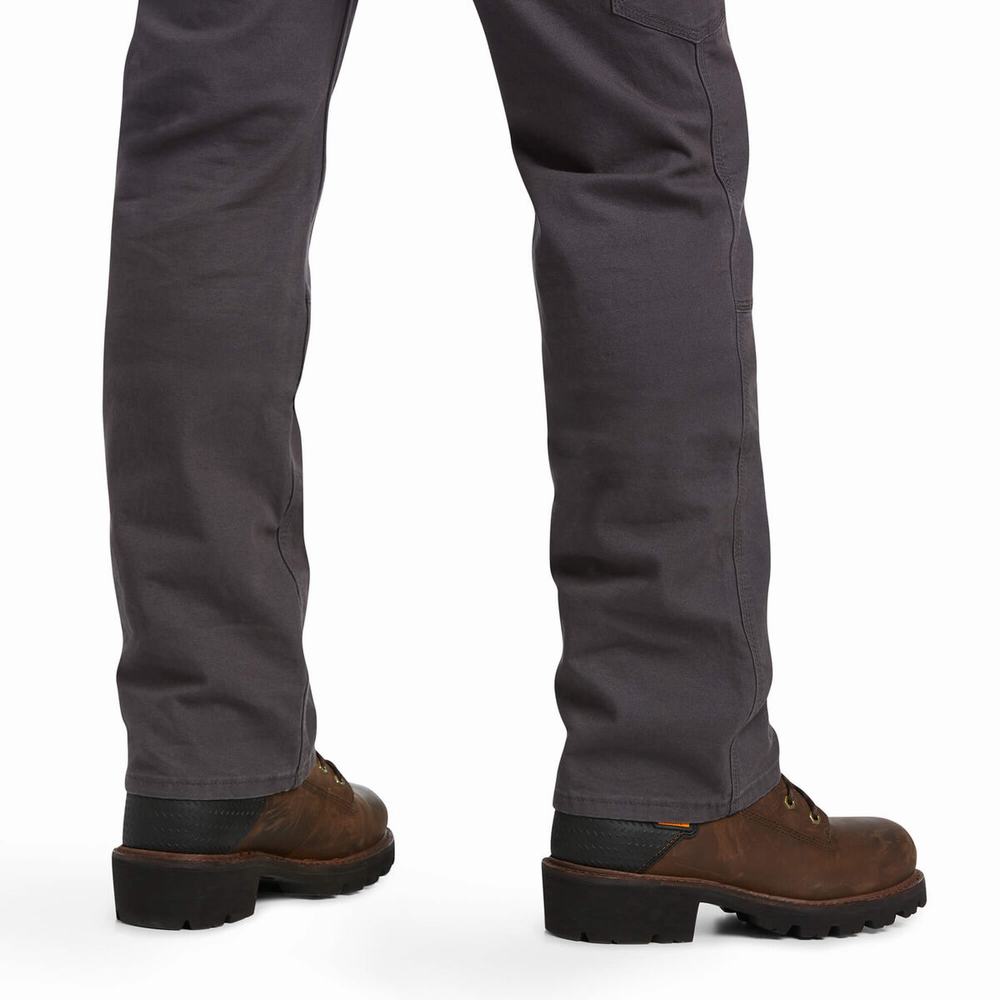 Pánské Kalhoty Ariat Rebar M7 Slim DuraStretch Made Tough Double Front Šedé | ECBH-47856