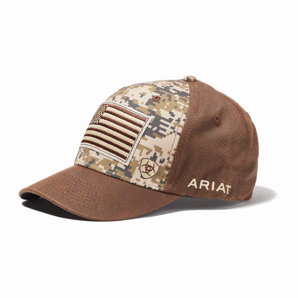 Pánské Klobouky Ariat Patriot Snapback Hnědé | ONVQ-51278