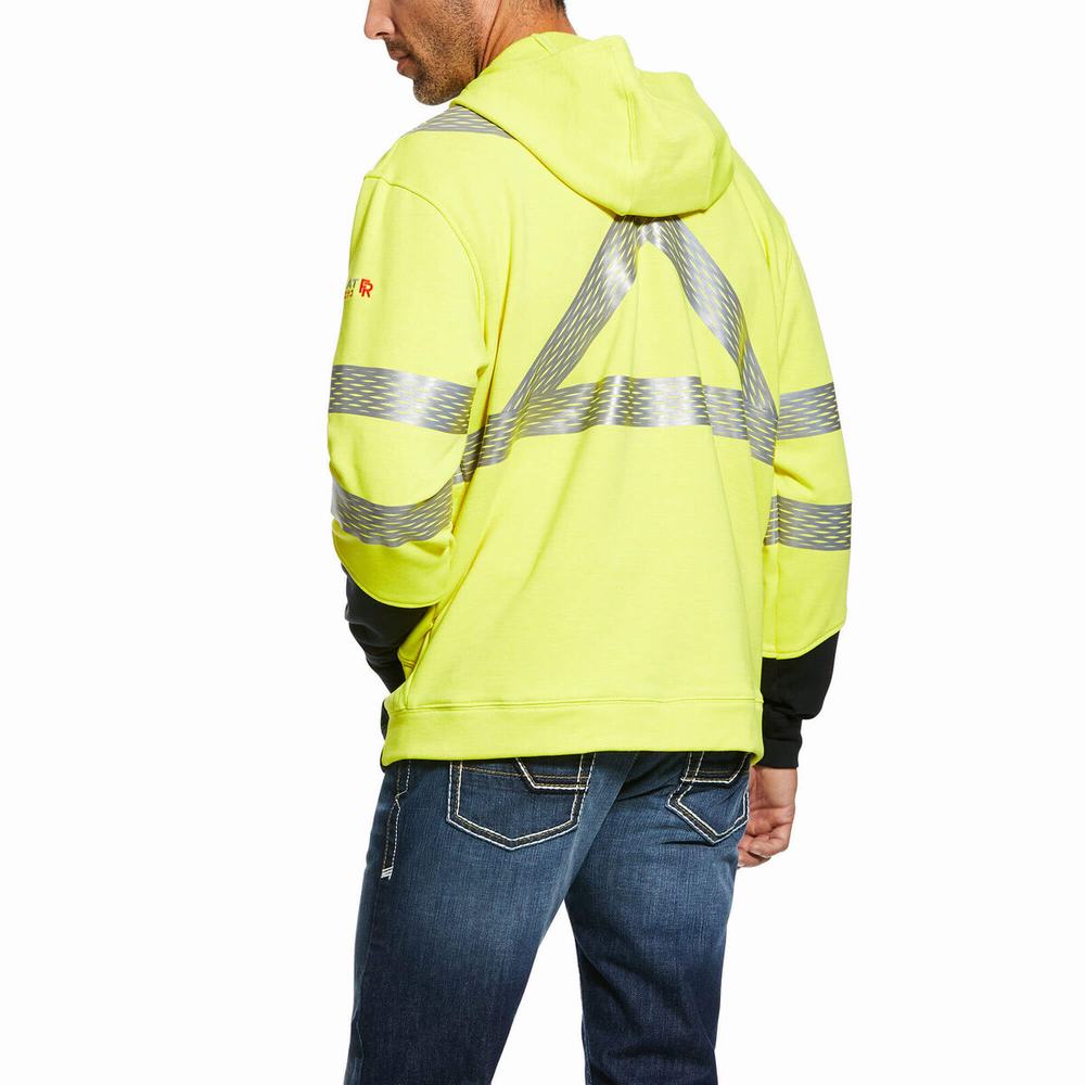 Pánské Mikiny S Kapucí Ariat FR Hi-Vis Žluté | LJGD-87301