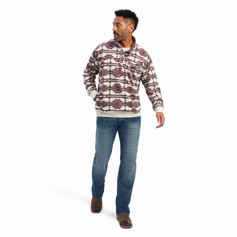 Pánské Mikiny S Kapucí Ariat Printed Overdyed Washed Viacfarebný | EWHO-87436