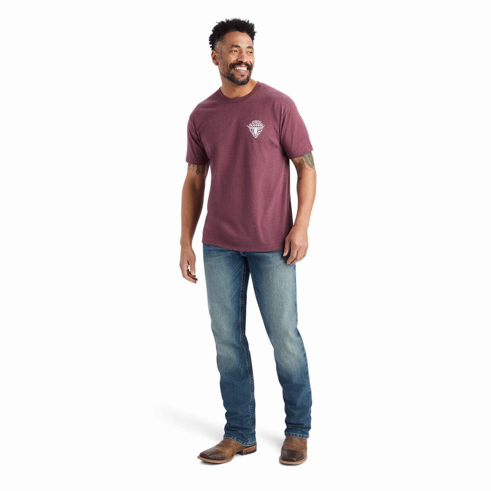 Pánské Polo Triko Ariat Arrowhead 2.0 Vínové | YWUL-41807