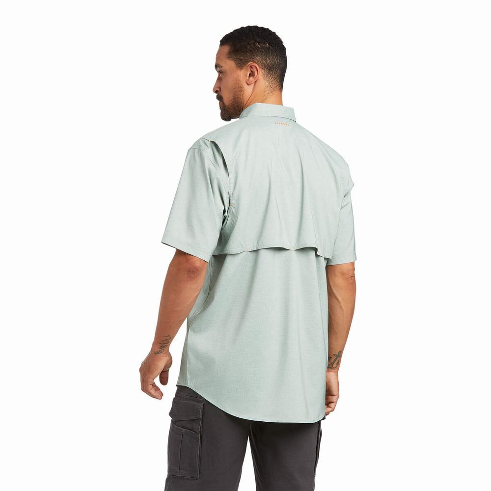 Pánské Short Sleeve Ariat Rebar Made Tough VentTEK DuraStretch Zelene | ATGF-73061