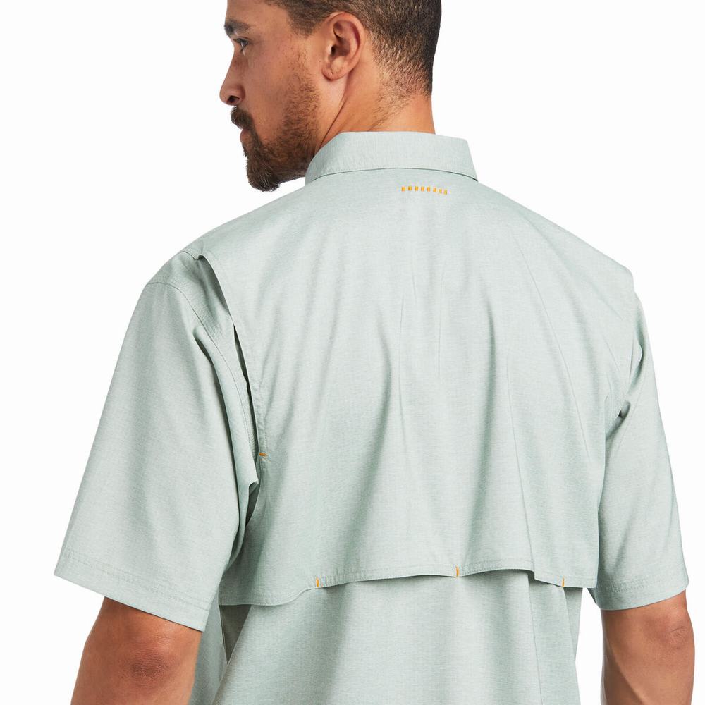 Pánské Short Sleeve Ariat Rebar Made Tough VentTEK DuraStretch Zelene | ATGF-73061