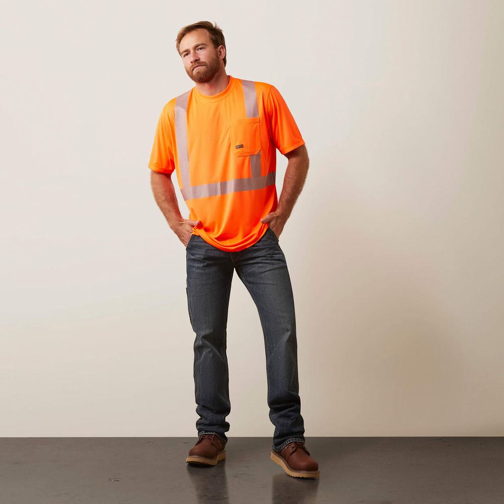 Pánské Topy Ariat Rebar Hi-Vis ANSI Oranžové | IEKO-84935