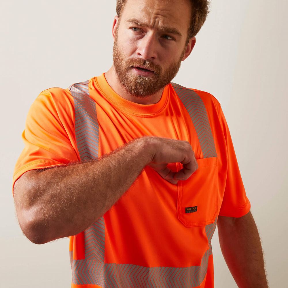 Pánské Topy Ariat Rebar Hi-Vis ANSI Oranžové | IEKO-84935