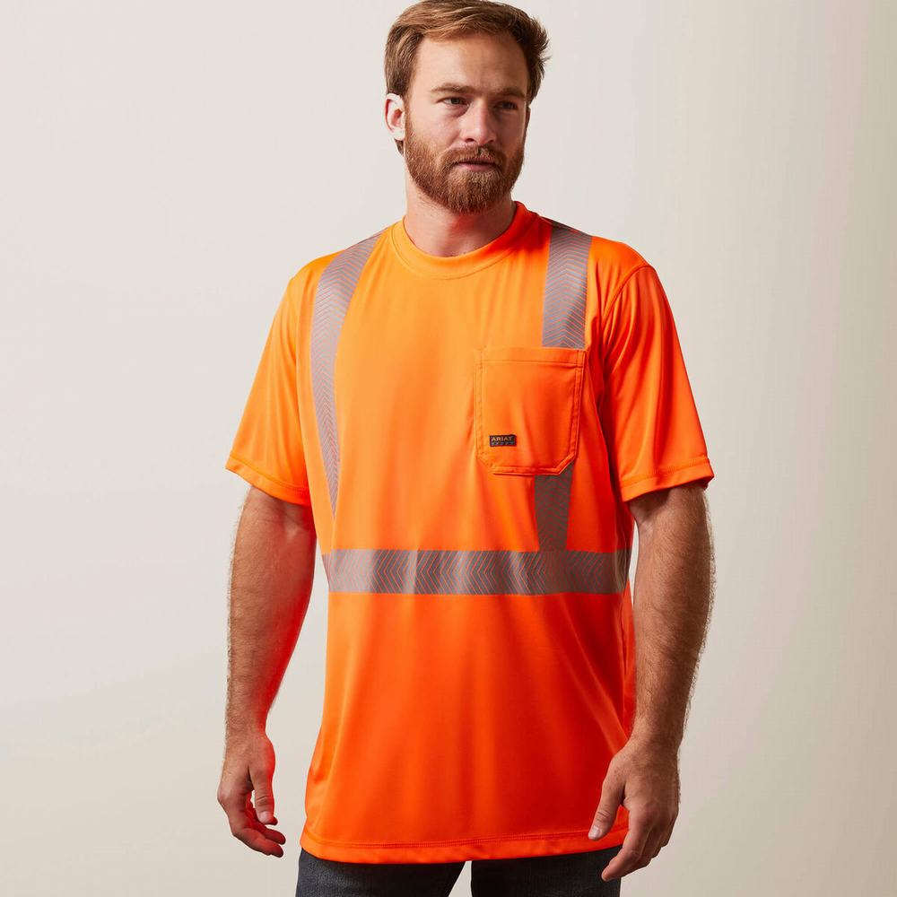 Pánské Topy Ariat Rebar Hi-Vis ANSI Oranžové | IEKO-84935