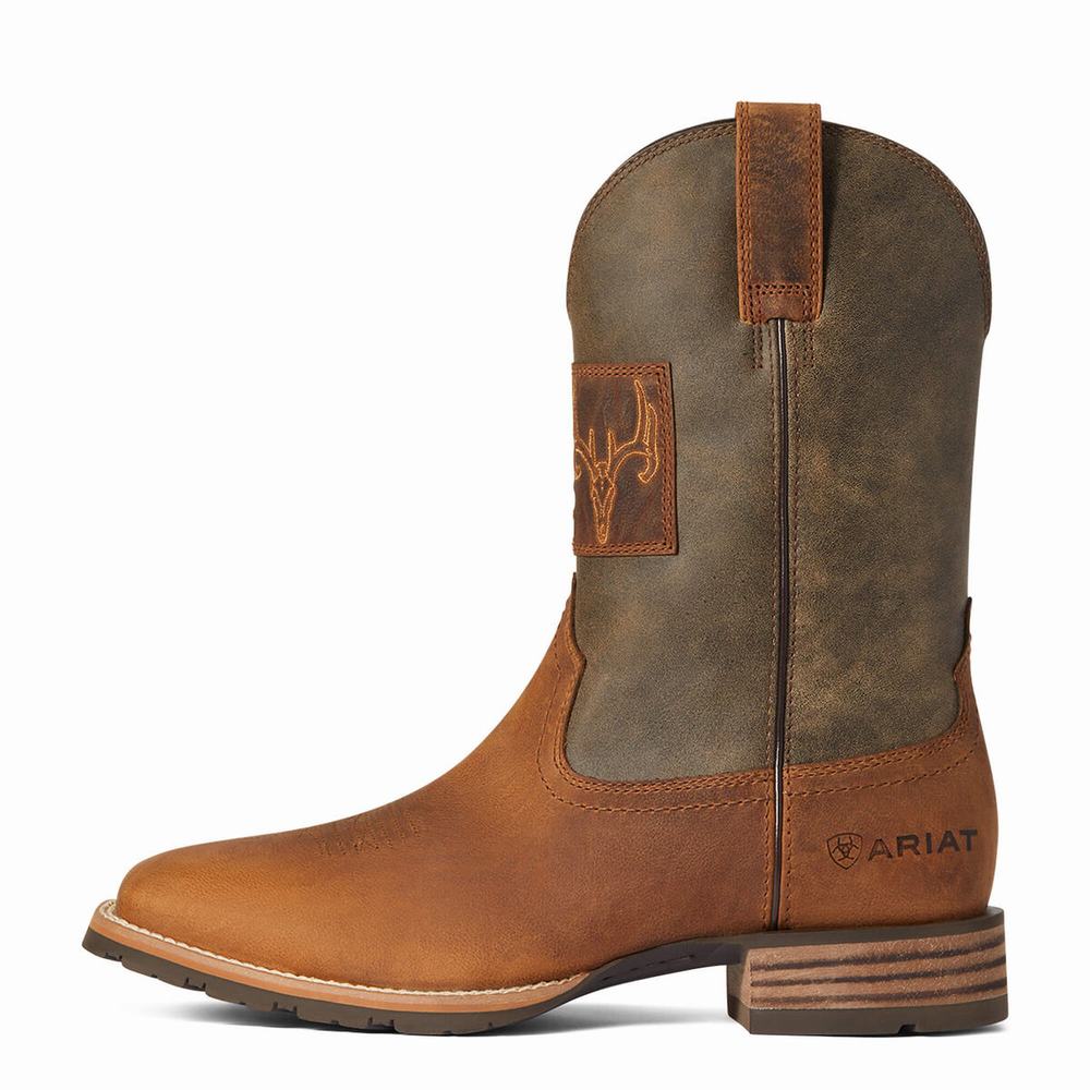 Pánské Westernové Boty Ariat Hybridní Patriot Country Hnědé | BCSW-08367